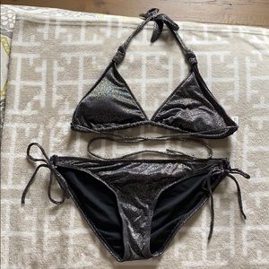 Silver sparkle bikini